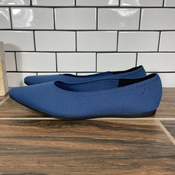 Vivaia Aria 2.0 Womens Size EU 39 Shoes Blue Pointed Toe Casual Ballet Flat - Picture 1 of 13